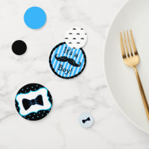 Mustache och Bow Tie Boy Shower Confetti