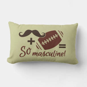 Mustache och Football anpassningsbar färg dekorati Lumbarkudde