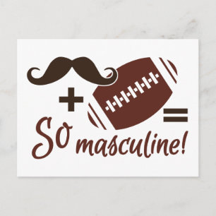 Mustache och Football anpassningsbar-vykort Vykort