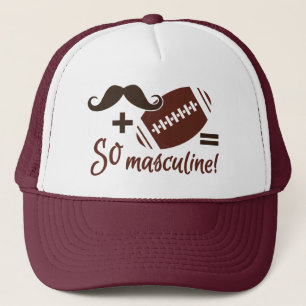 Mustache och Football hat - välj färg Truckerkeps