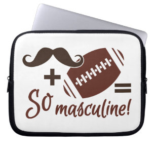 Mustache och Football laptop sleeve