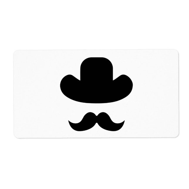 Mustache och hat fraktsedel (Framsidan)