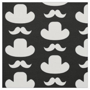 Mustache och hat tyg