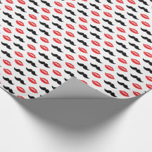 Mustache och Läppar Hans & Hers Bröllop Mönster