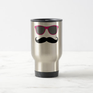 Mustache och Rosa Sunglasses Humor Resemugg