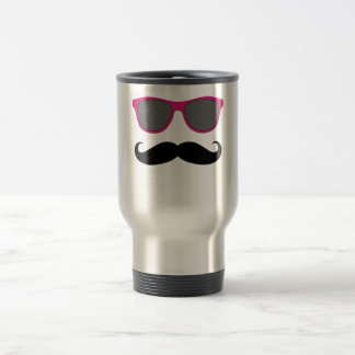 Mustache och Rosa Sunglasses Humor Resemugg