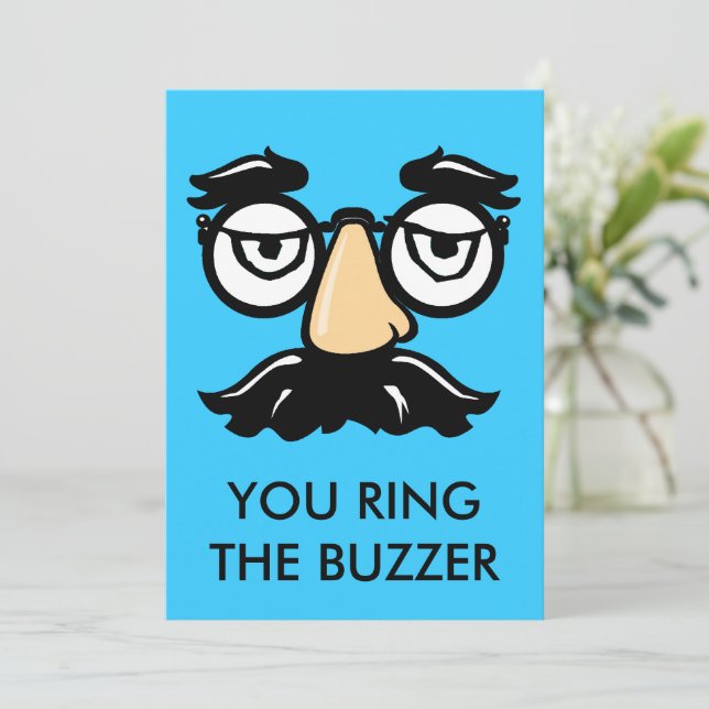 Mustache & Öga Glasses, Rin the Buzzer, lägg till  (Stående Fram)