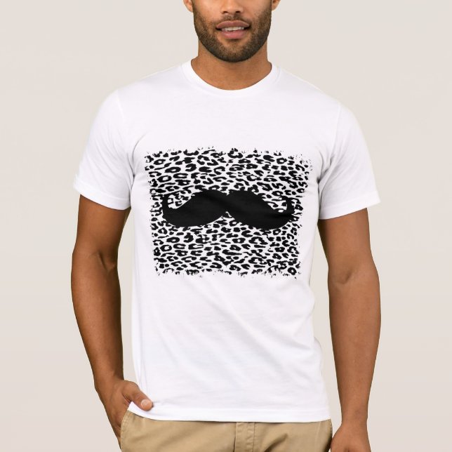 Mustache på Leopard Skin Tröja (Framsida)