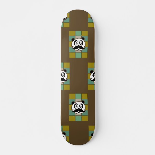 Mustache Panda 4 Mini Skateboard Bräda 18,5 Cm (Framsida)