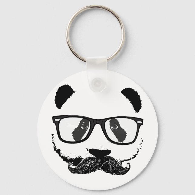 Mustache Pandaz i Da Disco Nyckelring (Framsida)