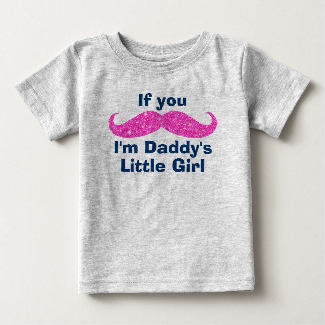 Mustache Pappor Little Girl T Shirt (Framsida)