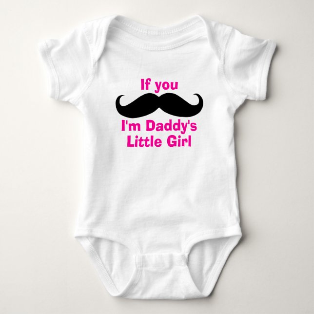 Mustache Pappor Little Girl T Shirt (Framsida)