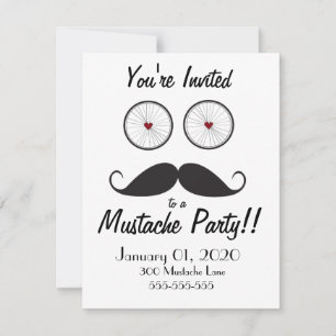 Mustache Party-inbjudan Inbjudningar