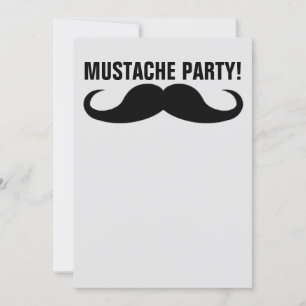 MUSTACHE PARTY! INBJUDANDEN. PERSONALISERA INBJUDNINGAR