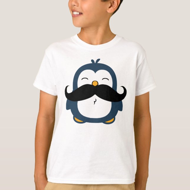 Mustache Penguin T-shirt (Framsida)