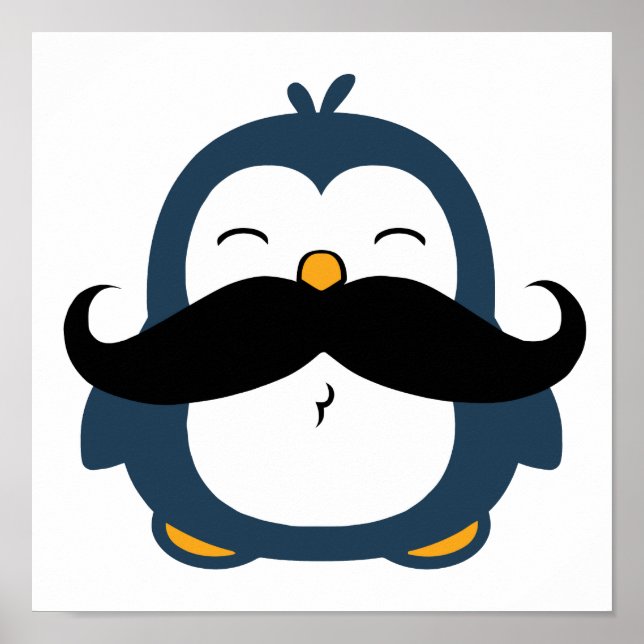 Mustache Penguin Trend Poster (Framsidan)