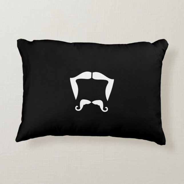 Mustache Pillow Prydnadskudde (Baksidan)