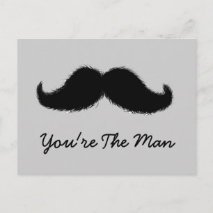 Mustache Postcard Vykort