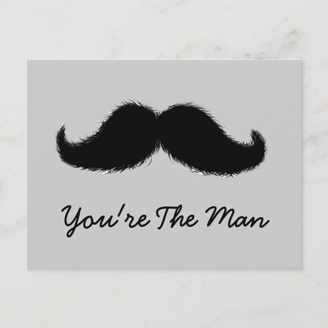 Mustache Postcard Vykort (Framsida)