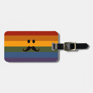 Mustache Pride anpassningsbar bagagetagg Bagagebricka