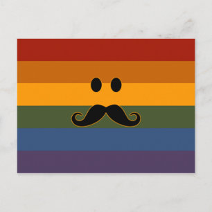 Mustache Pride anpassningsbar vycard Vykort