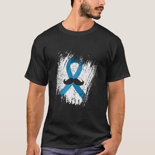 Mustache Prostate Cancer Awareness T Shirt (Framsida)