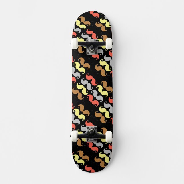 Mustache Rainbow Skateboard Bräda 20,5 Cm (Framsida)