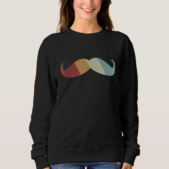 Mustache Retro Stil Vintage T Shirt (Framsida)