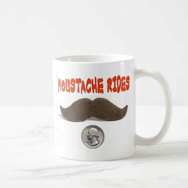 MUSTACHE RIDES 25 CENTS KAFFEMUGG (Höger)