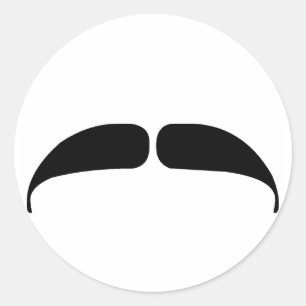 Mustache Runt Klistermärke