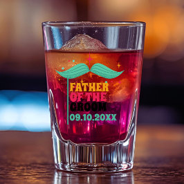 Mustache Shot Glass for Groom's Legendary Pappa