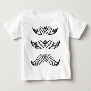 Mustache silhouettes, konst teckning tee