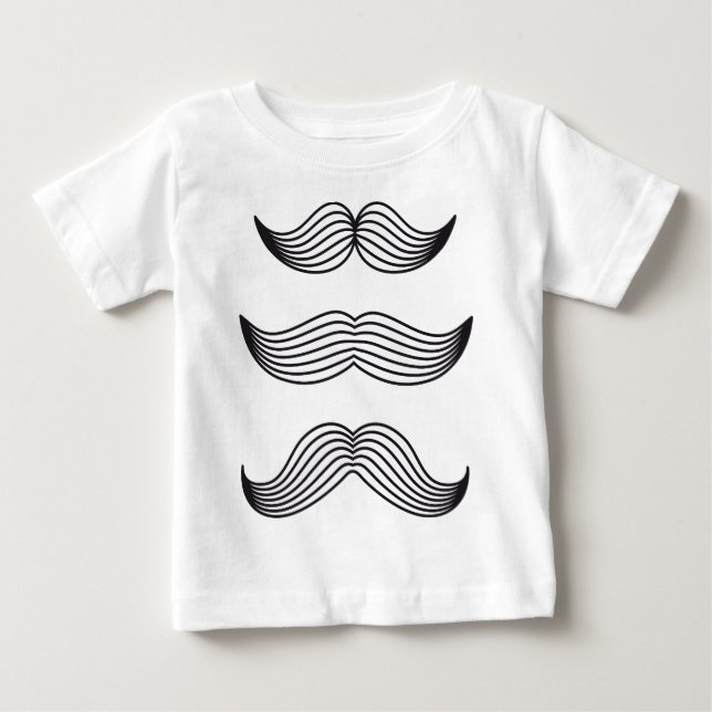 Mustache silhouettes, konst teckning tee (Framsida)
