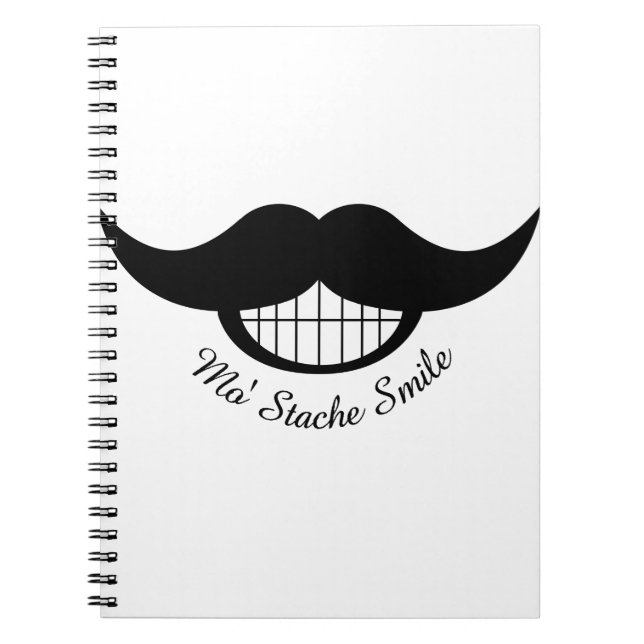 Mustache Smile Anteckningsbok (Framsidan)