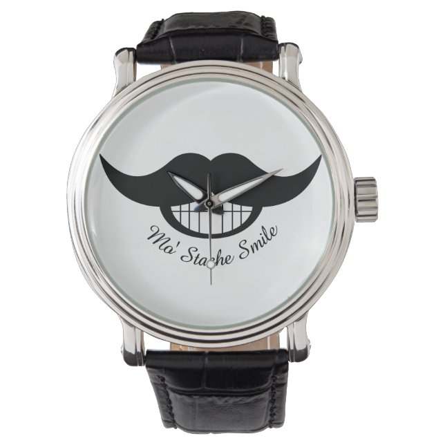 Mustache Smile Armbandsur (Framsida)