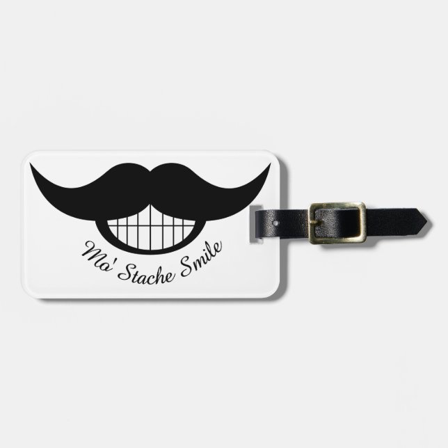 Mustache Smile Bagagebricka (Horisontell Framsida)