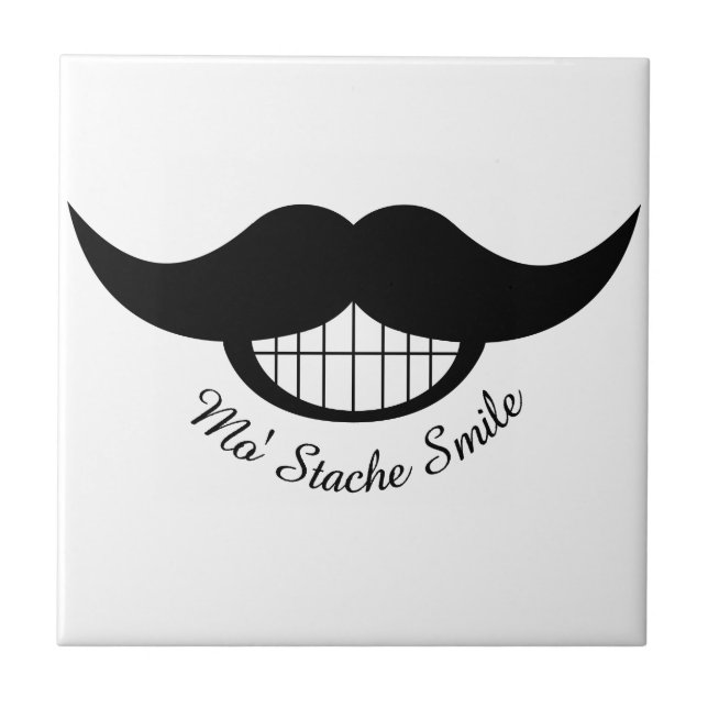 Mustache Smile Kakelplatta (Framsidan)