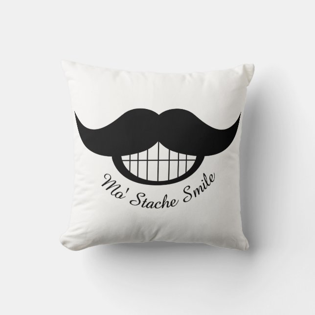 Mustache Smile Kudde (Framsida)