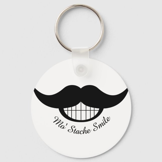 Mustache Smile Nyckelring (Framsida)