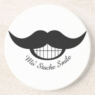 Mustache Smile Underlägg Sandsten
