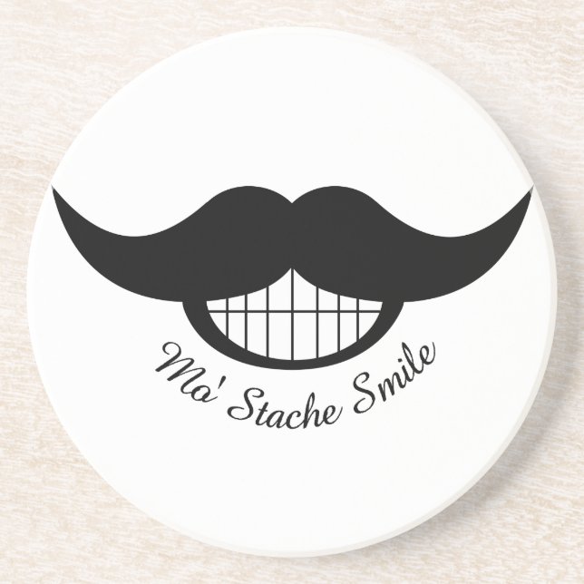 Mustache Smile Underlägg Sandsten (Framsidan)