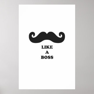 Mustache som chef poster