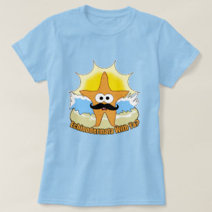 Mustache Starfish Echinodermata Tee Shirt