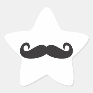 Mustache Stjärnformat Klistermärke