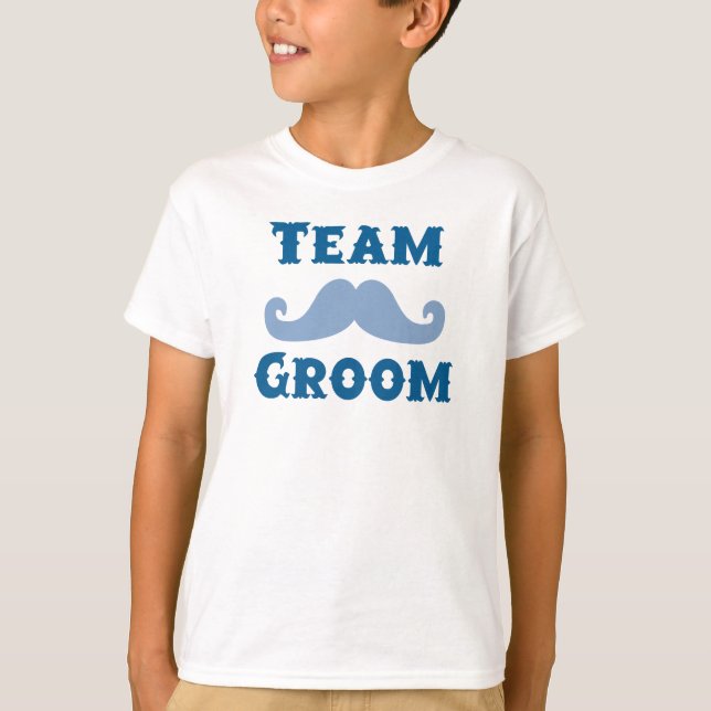 Mustache Team Groom T-shirt (Framsida)