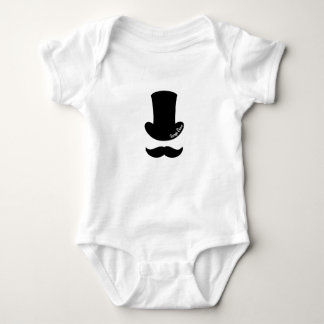 Mustache top hat tee