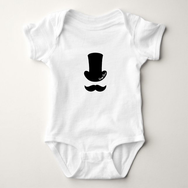 Mustache top hat tee shirt (Framsida)
