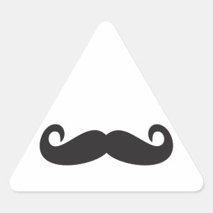 Mustache Triangelformat Klistermärke