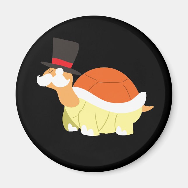 Mustache Turtle Magnet (Framsidan)