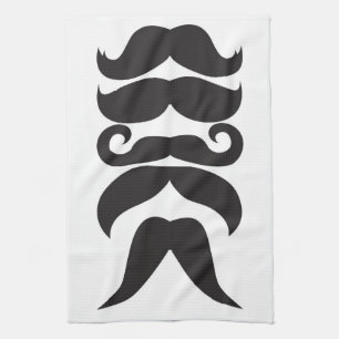 Mustache-val Kökshandduk
